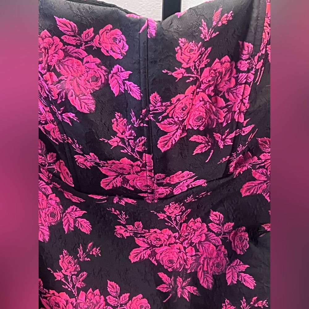 Lulus Made for Elegance Black Floral Jacquard Strapless Mini Dress - Picture 9 of 12